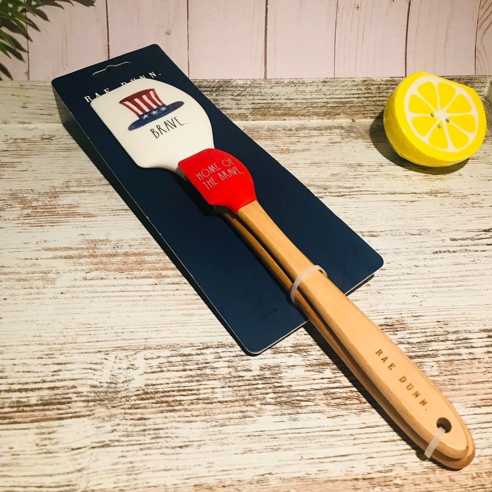 Rae Dunn BRAVE & HOME OF THE BRAVE 4th of July spatula set